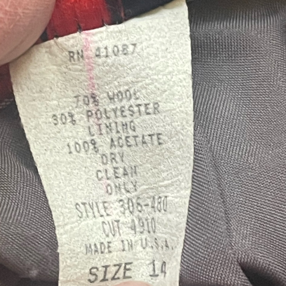 Vintage Briggs New York a-line wool blend skirt. Size 14 GUC - Picture 9 of 12